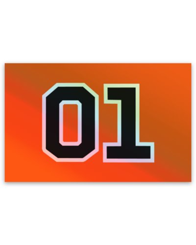 Dukes of Hazzard General Lee 01 mini holographic decal